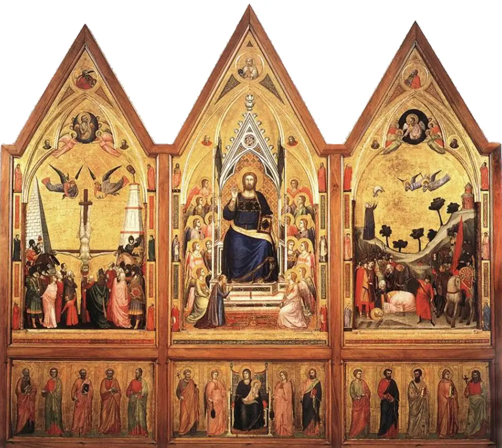 Triptyque Stefaneschi en détail Giotto